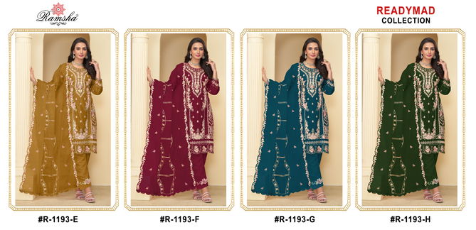 R 1193 Nx Ramsha Georgette Embroidery Wholesale Pakistani Suits Suppliers In Mumbai